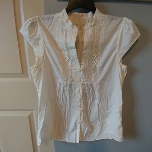White Ruffle Top